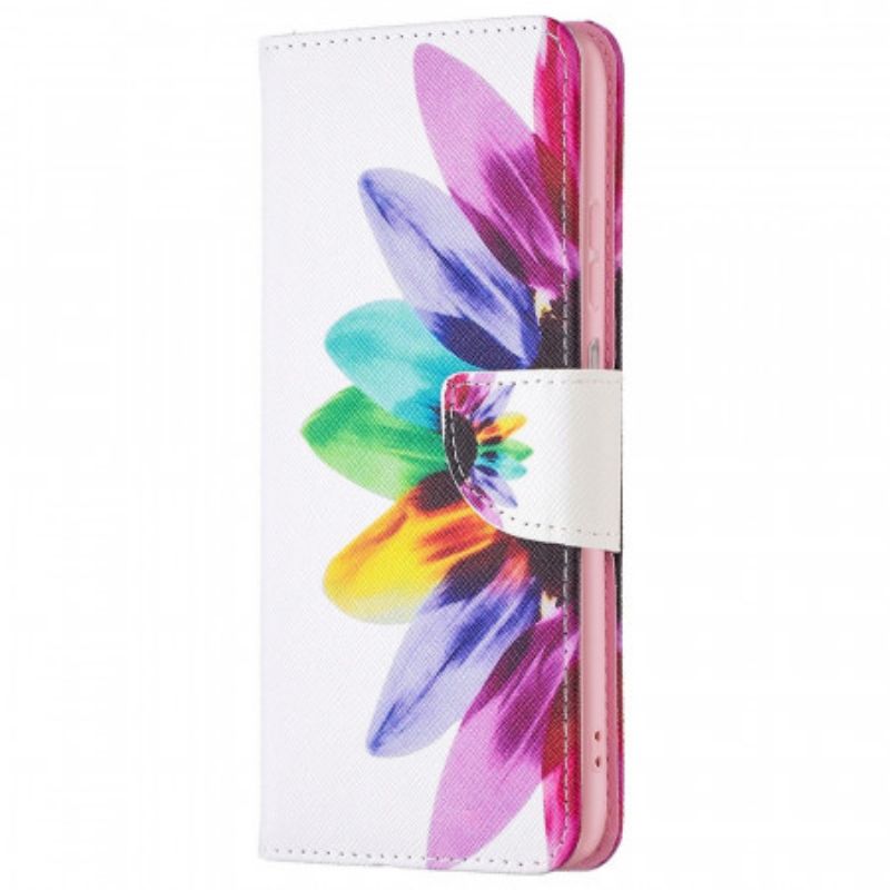 Kožené Puzdro Samsung Galaxy M53 5G Akvarelový Kvet