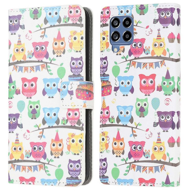Kožené Puzdro Samsung Galaxy M53 5G Band Of Owls