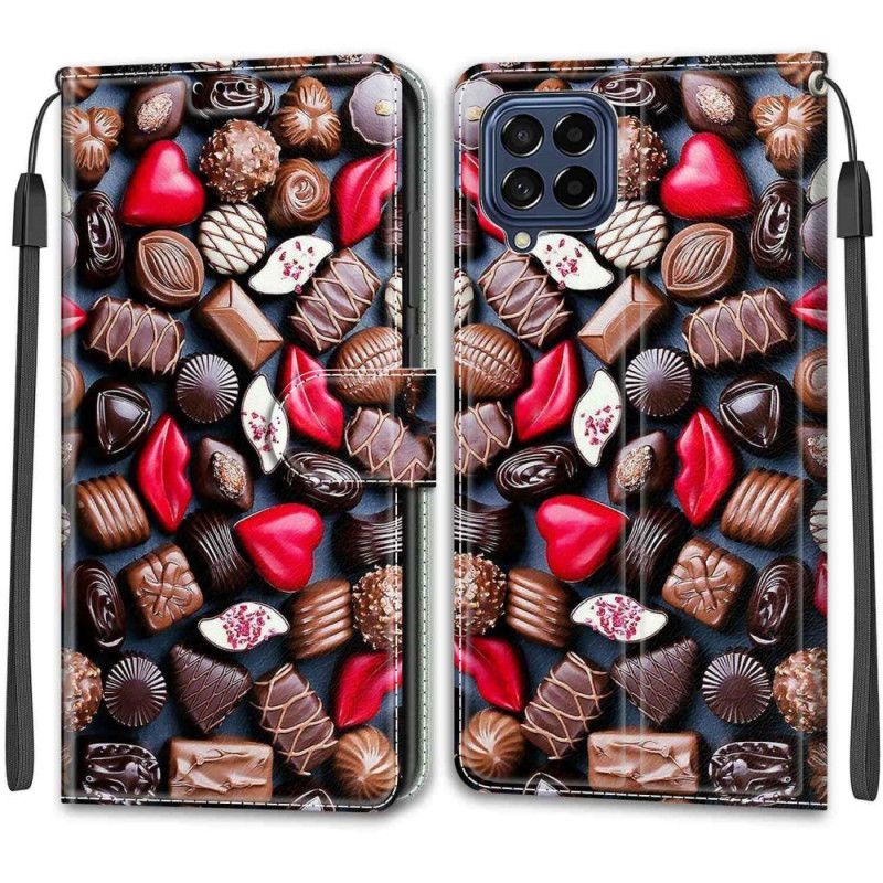 Kožené Puzdro Samsung Galaxy M53 5G Čokolády