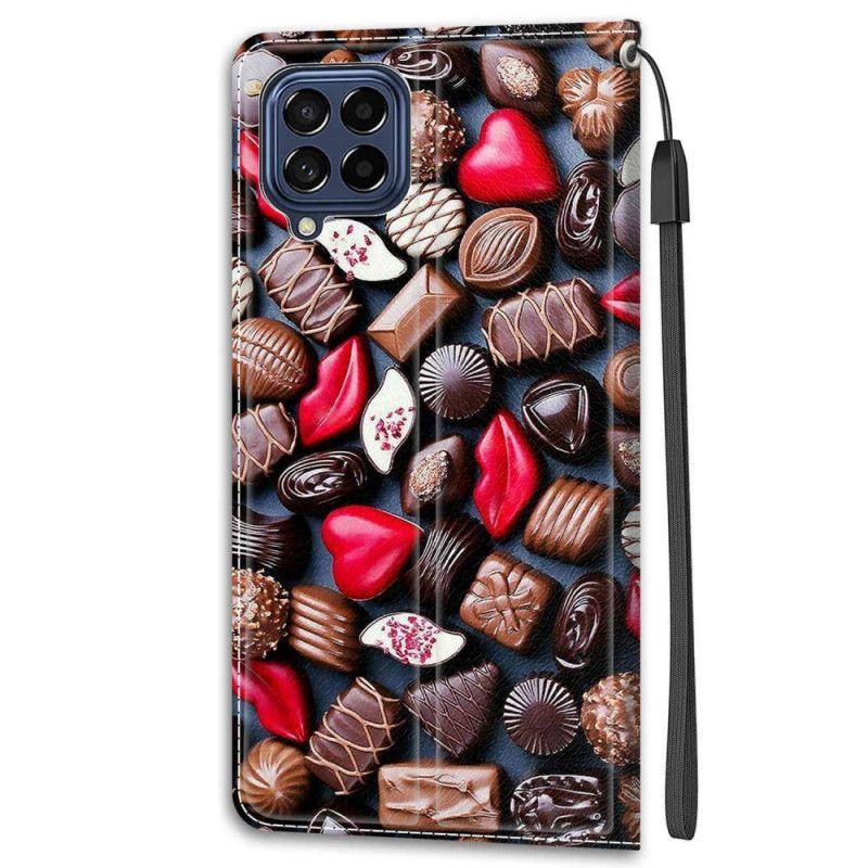 Kožené Puzdro Samsung Galaxy M53 5G Čokolády