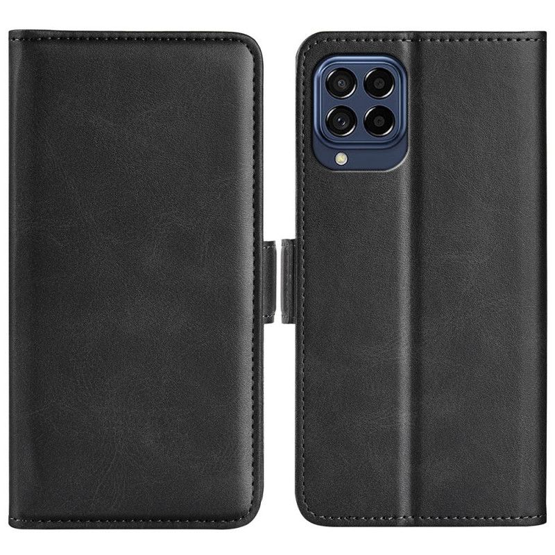 Kožené Puzdro Samsung Galaxy M53 5G Flipové Puzdro Dvojitá Klapka