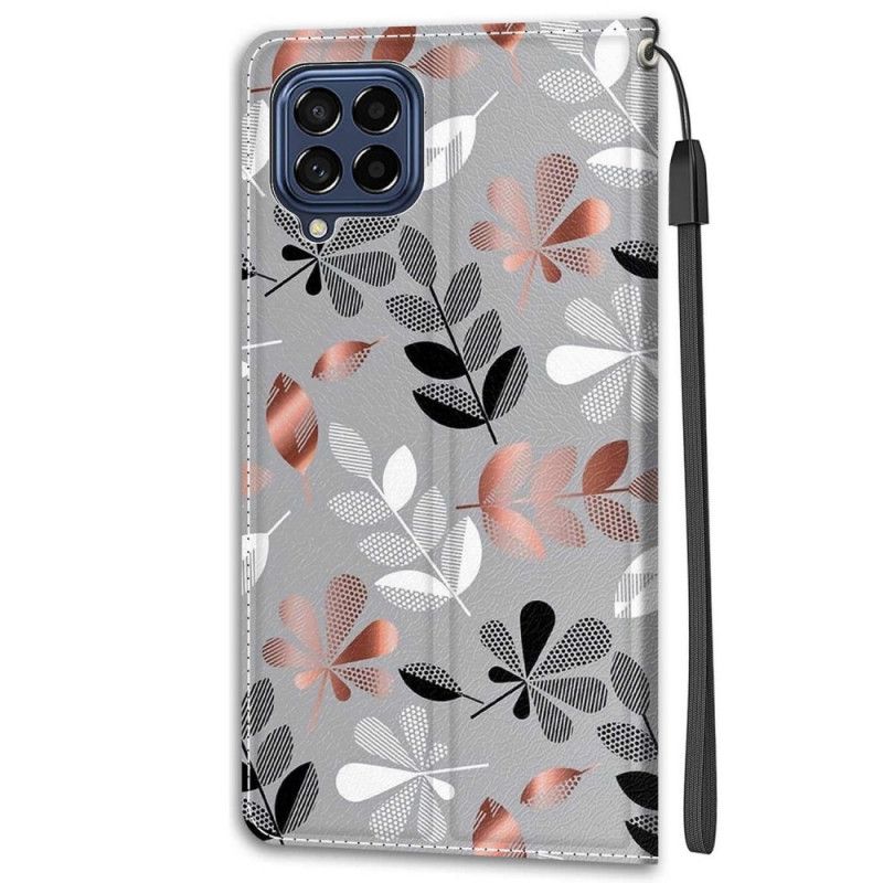 Kožené Puzdro Samsung Galaxy M53 5G Obliečky So Šnúrkou