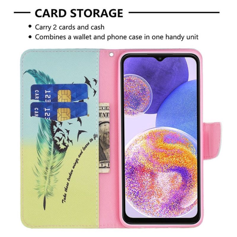 Kožené Puzdro Samsung Galaxy M53 5G Perie