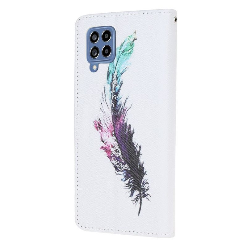 Kožené Puzdro Samsung Galaxy M53 5G Pierka So Šnúrkou