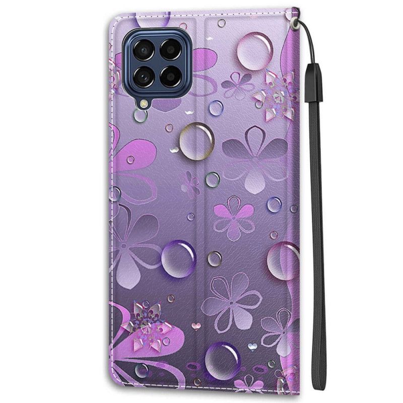 Kožené Puzdro Samsung Galaxy M53 5G Tang Drops