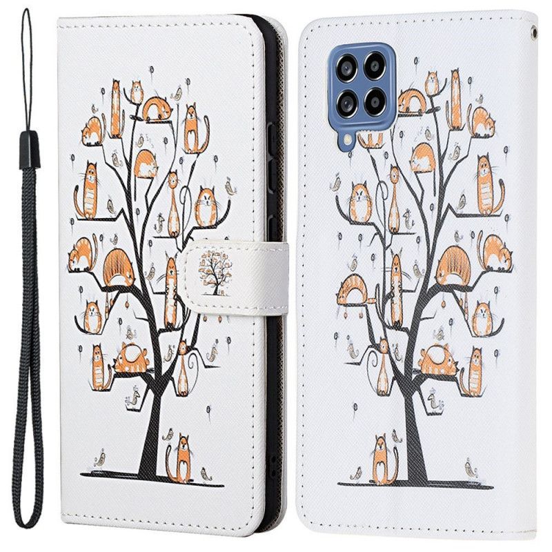 Kožené Puzdro Samsung Galaxy M53 5G Tangá Cats