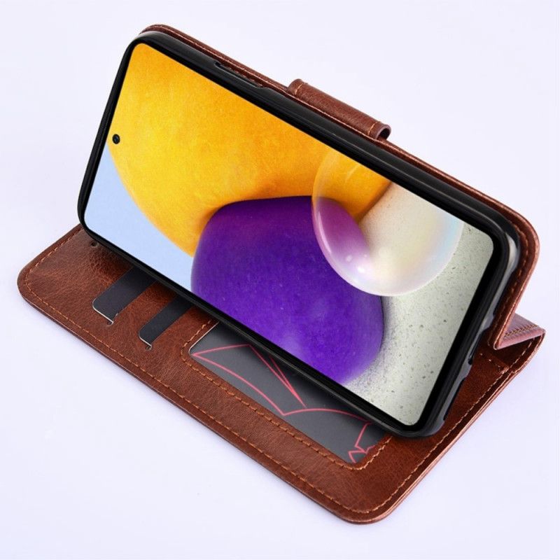 Kožené Puzdro Samsung Galaxy M53 5G Vintage Kožený Efekt