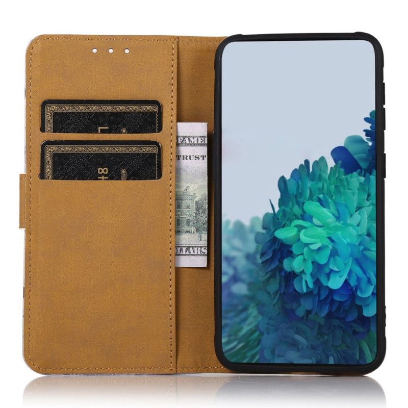 Peňaženkový Kryt Samsung Galaxy M53 5G Divoký Tiger
