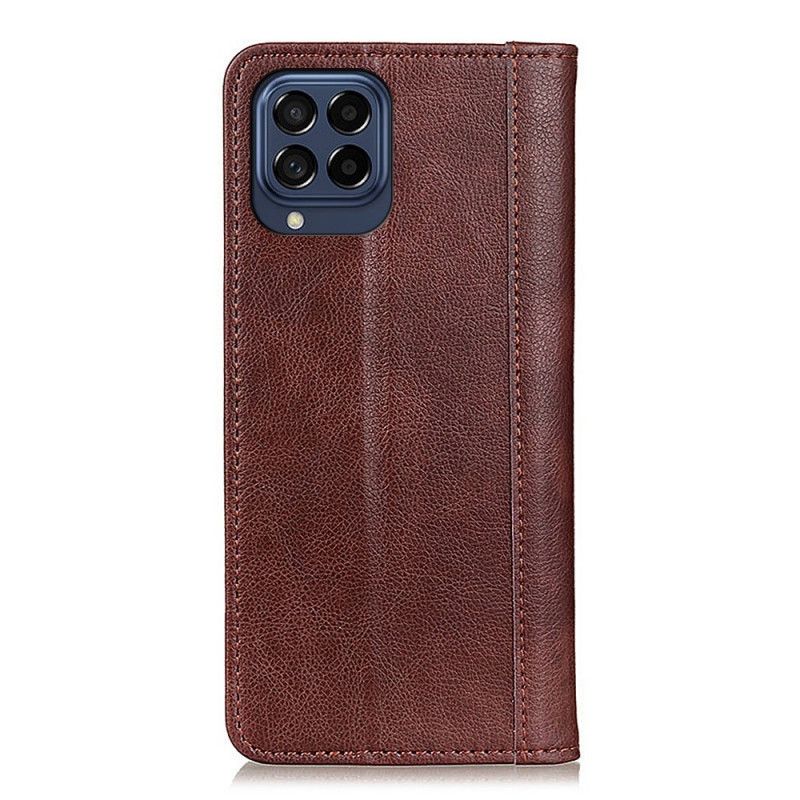 Peňaženkový Kryt Samsung Galaxy M53 5G Litchi Štiepaná Koža