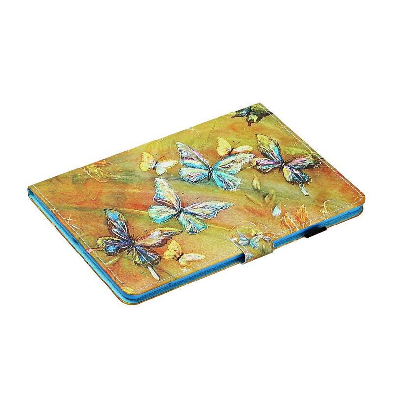 Kožené Puzdro iPad 10.2" (2020) (2019) Maľované Motýle