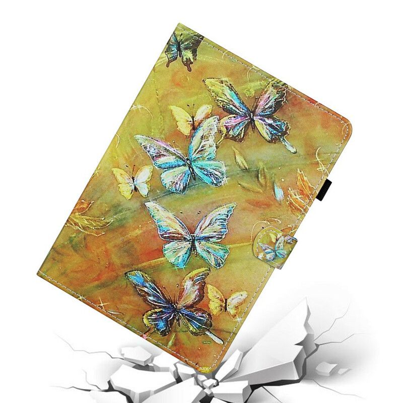 Kožené Puzdro iPad 10.2" (2020) (2019) Maľované Motýle