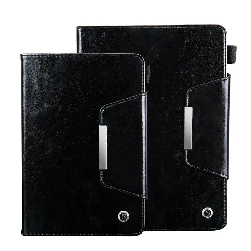 Kožené Puzdro iPad 10.2" (2020) (2019) Strieborná Spona