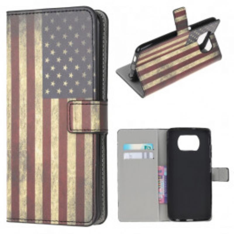 Kožené Puzdro Poco X3 / X3 Pro / X3 NFC Vlajka Usa