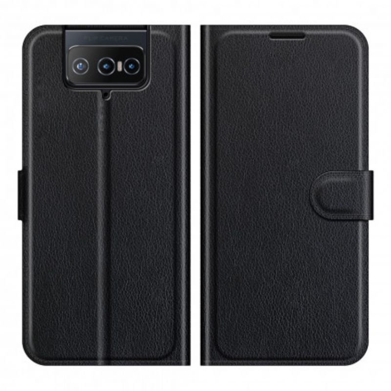 Flipové Puzdro Asus Zenfone 8 Flip Kožené Puzdro Klasická Umelá Koža