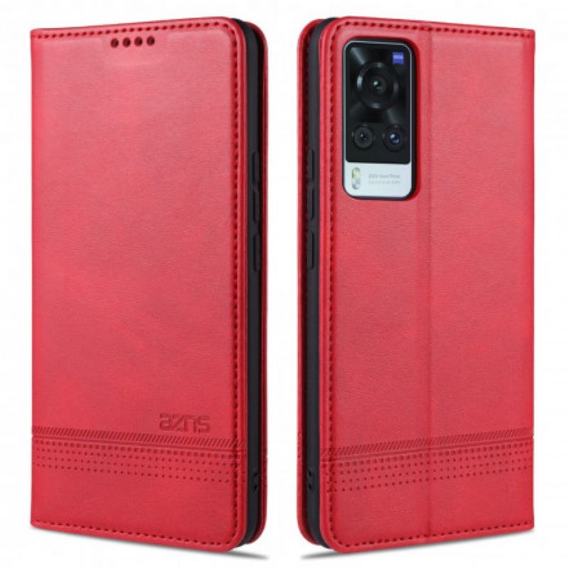 Flipové Puzdro Vivo X60 Pro Kožené Puzdro Kožený Štýl Azns