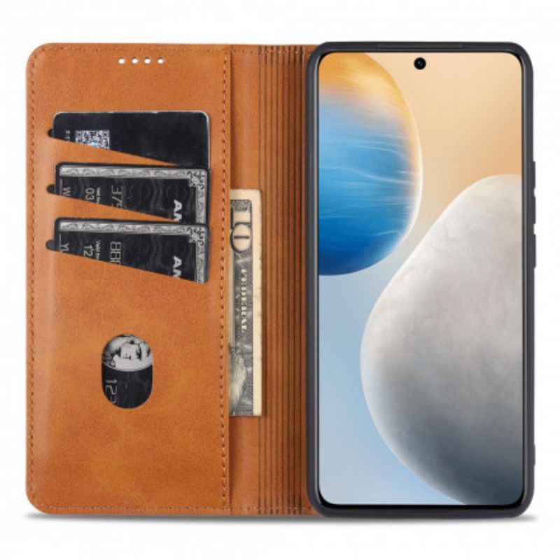 Flipové Puzdro Vivo X60 Pro Kožené Puzdro Kožený Štýl Azns
