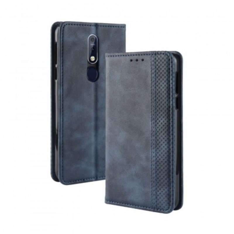 Flipové Puzdro Nokia 7.1 Kožené Puzdro Štylizovaný Efekt Vintage Kože