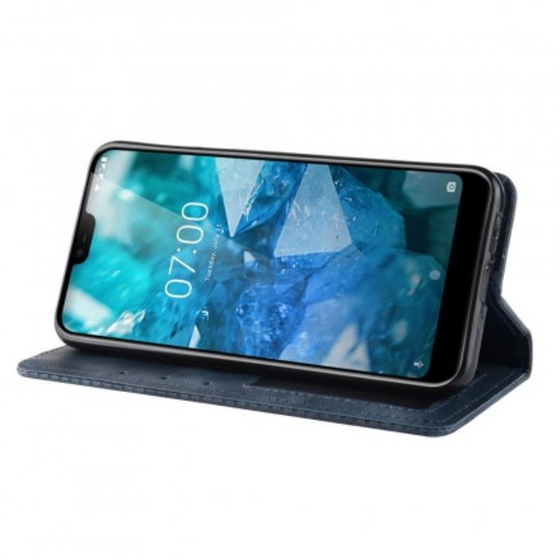 Flipové Puzdro Nokia 7.1 Kožené Puzdro Štylizovaný Efekt Vintage Kože
