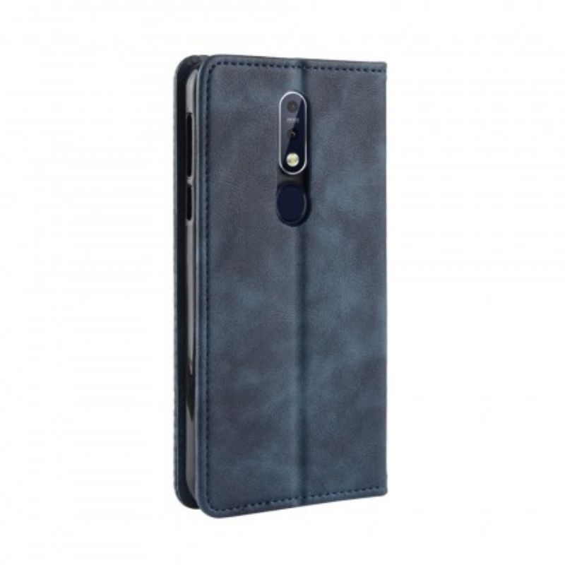 Flipové Puzdro Nokia 7.1 Kožené Puzdro Štylizovaný Efekt Vintage Kože