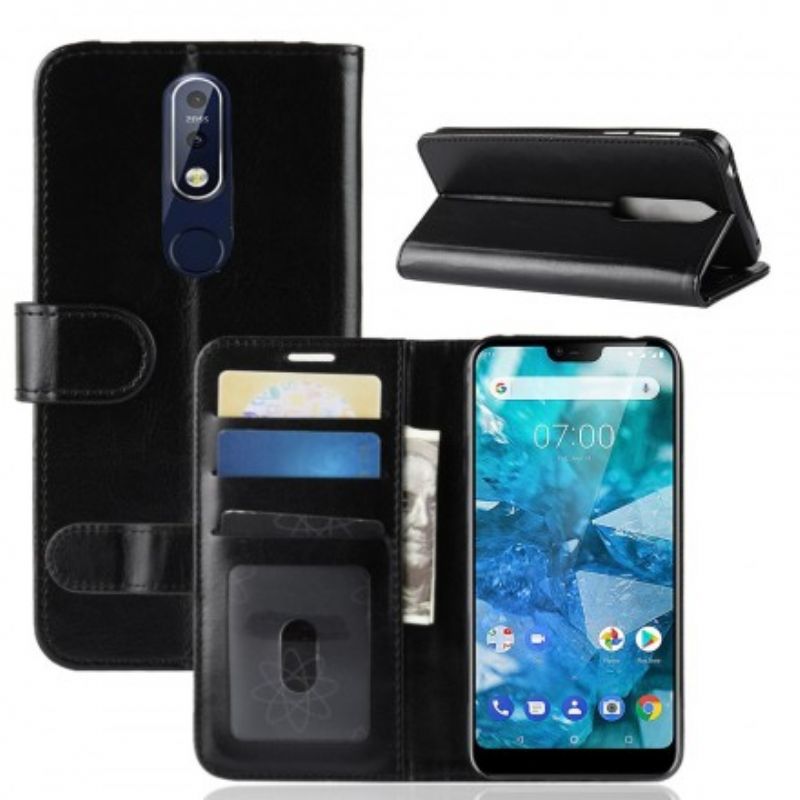 Peňaženkový Kryt Nokia 7.1 Ultra Umelá Koža