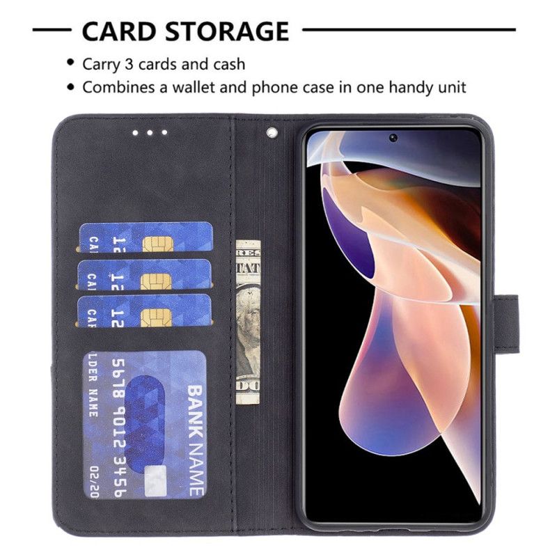 Kožené Puzdro Xiaomi Redmi Note 11 Pro Plus 5G Farebné Trojuholníky Binfen