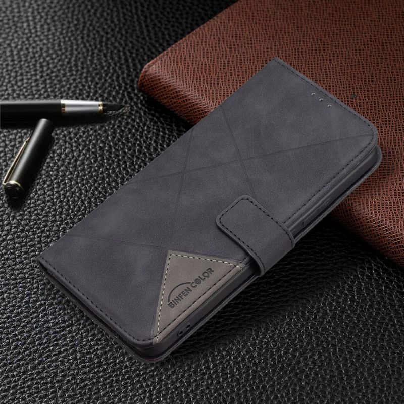 Kožené Puzdro Xiaomi Redmi Note 11 Pro Plus 5G Farebné Trojuholníky Binfen