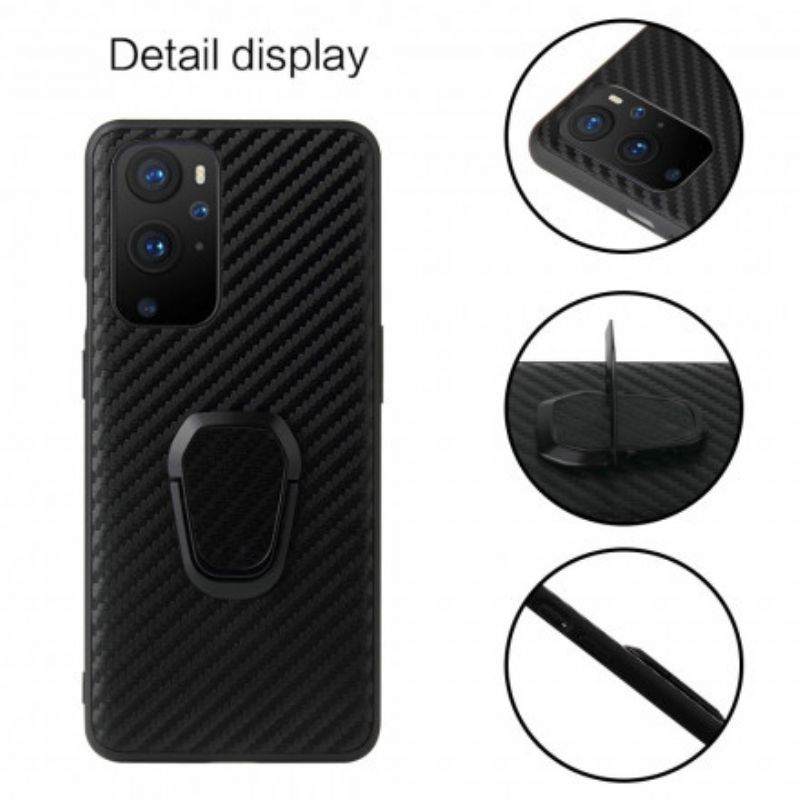Kryt OnePlus 9 Pro Čierny Trblietavý Prsteň-podpora
