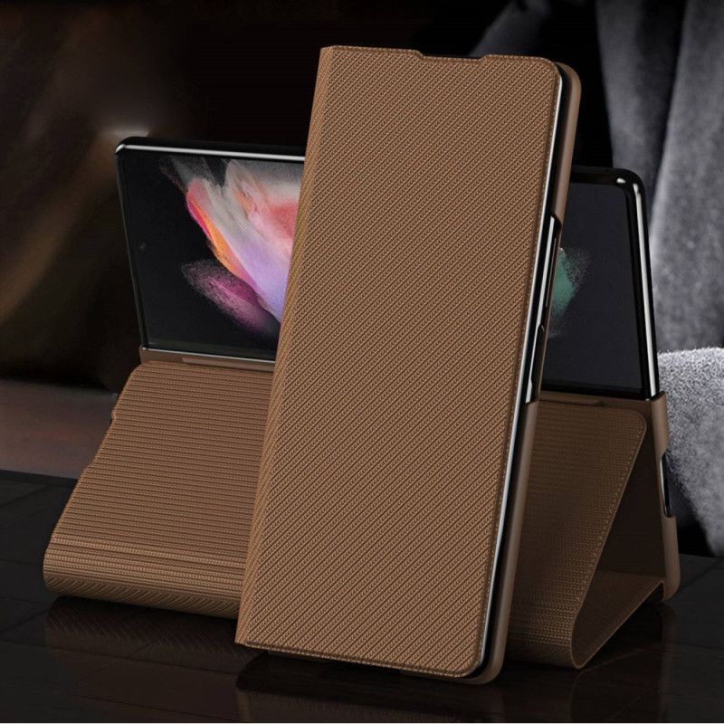Flipové Puzdro Samsung Galaxy Z Fold 4 Kožené Puzdro Kefka