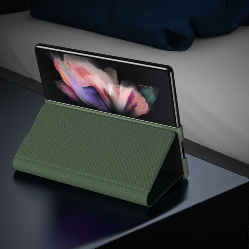 Flipové Puzdro Samsung Galaxy Z Fold 4 Kožené Puzdro Kefka