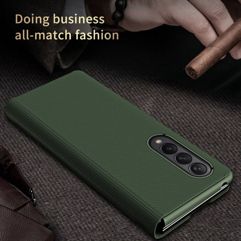 Flipové Puzdro Samsung Galaxy Z Fold 4 Kožené Puzdro Kefka