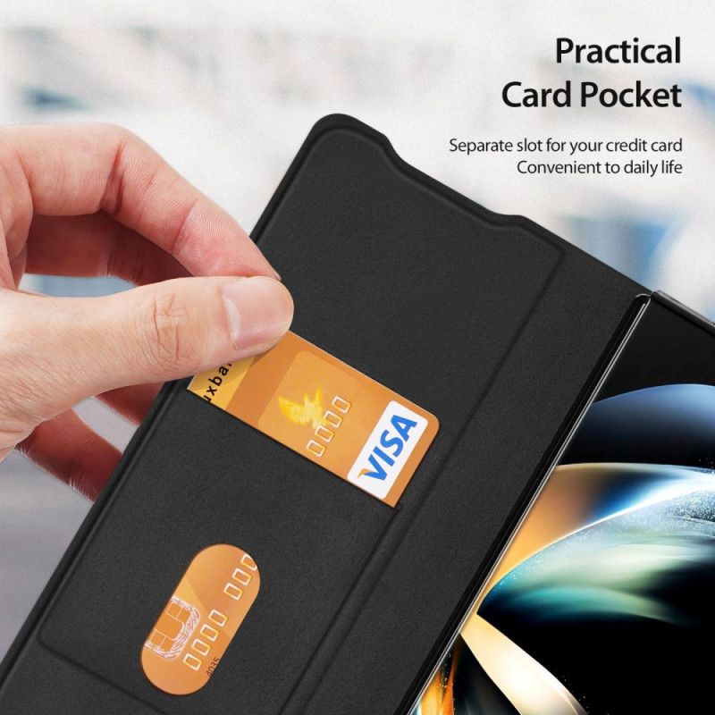 Flipové Puzdro Samsung Galaxy Z Fold 4 Kožené Puzdro Séria Dux Ducis Bril
