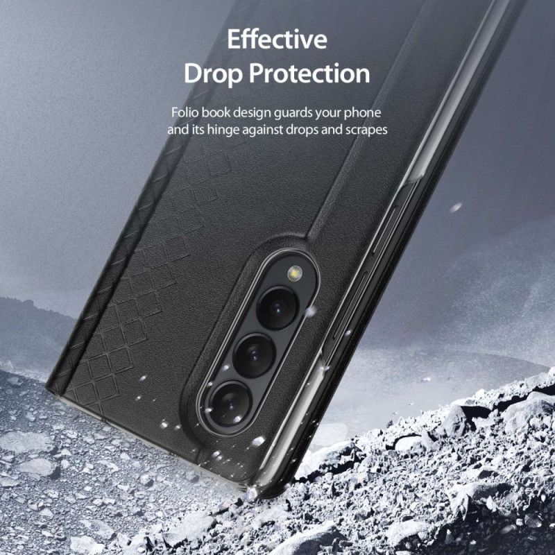 Flipové Puzdro Samsung Galaxy Z Fold 4 Kožené Puzdro Séria Dux Ducis Bril
