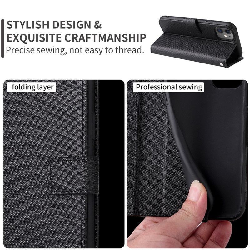 Kožené Puzdro Samsung Galaxy Z Fold 4 Diamantový Remienok