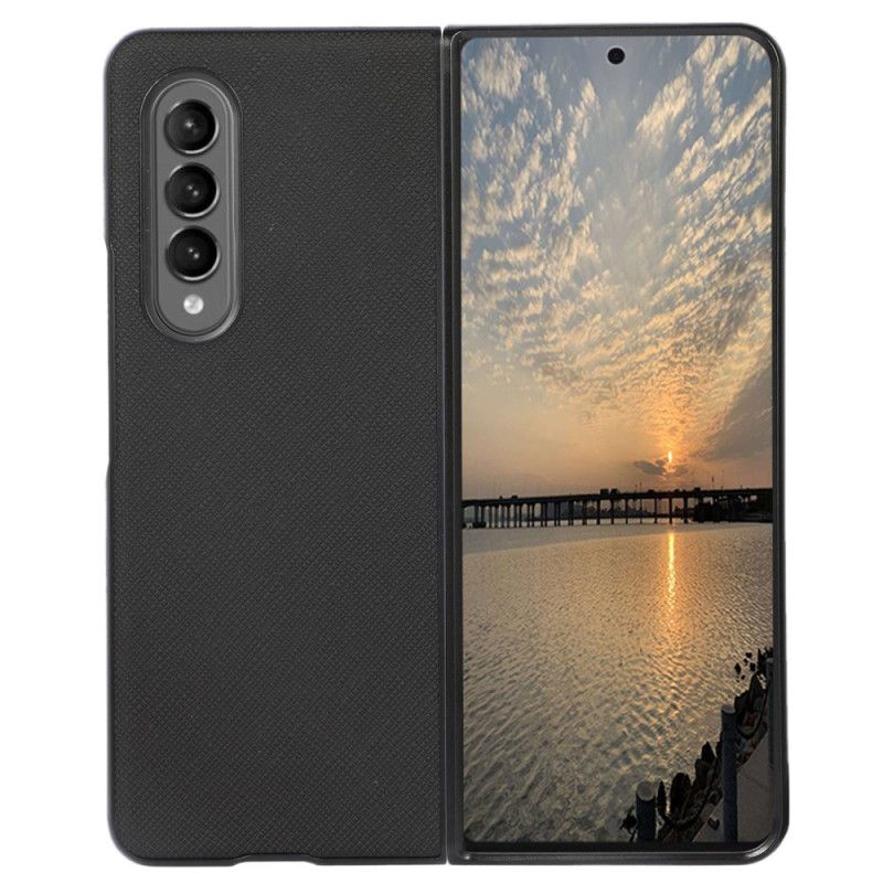 Kryt Samsung Galaxy Z Fold 4 Krížová Textúra Z Umelej Kože