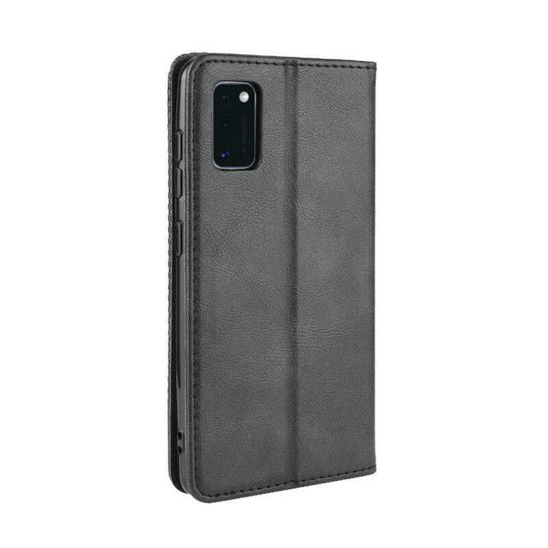 Flipové Puzdro Samsung Galaxy A41 Kožené Puzdro Štylizovaný Efekt Vintage Kože