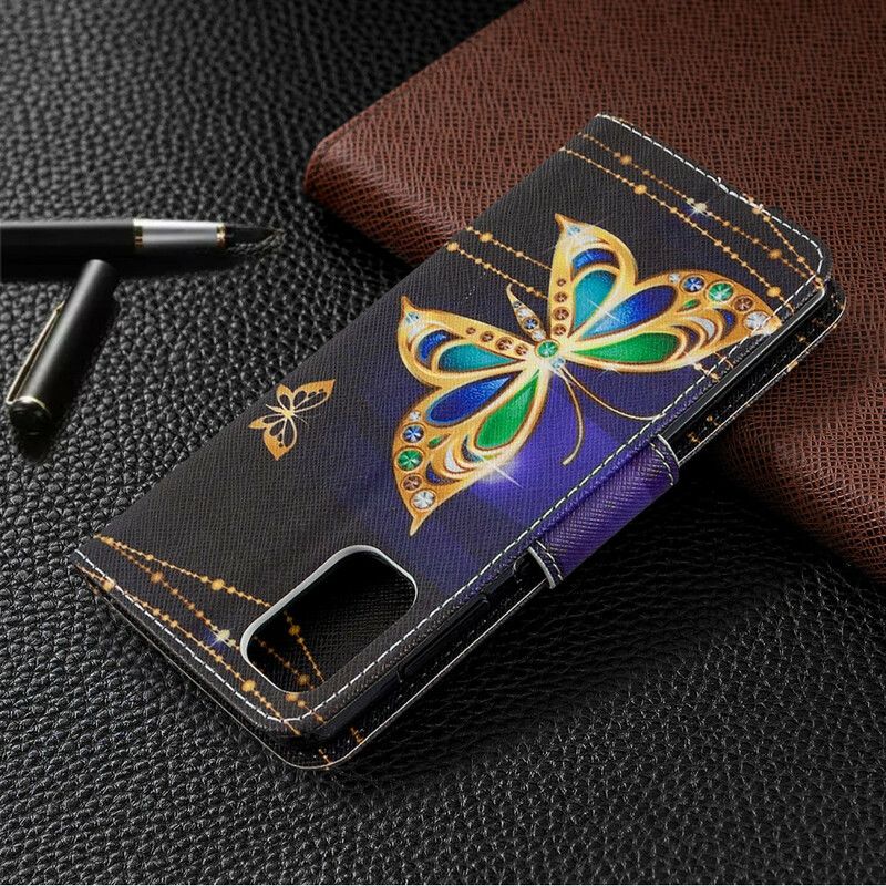 Kožené Puzdro Samsung Galaxy A41 Motýlí Králi