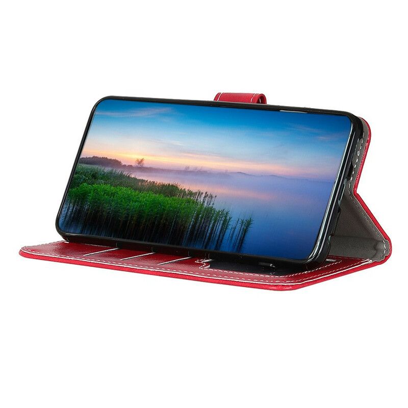 Flipové Puzdro Samsung Galaxy S21 5G Lesklé A Viditeľné Švy