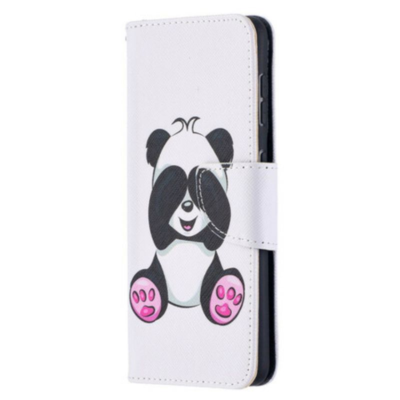 Kožené Puzdro Samsung Galaxy S21 5G Panda Zábava