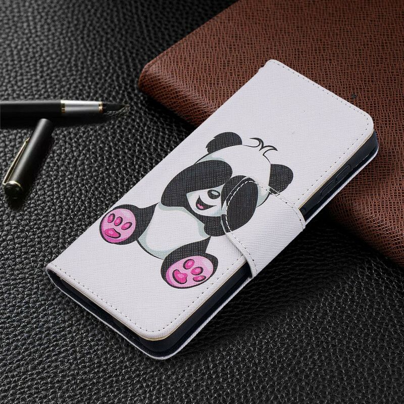 Kožené Puzdro Samsung Galaxy S21 5G Panda Zábava