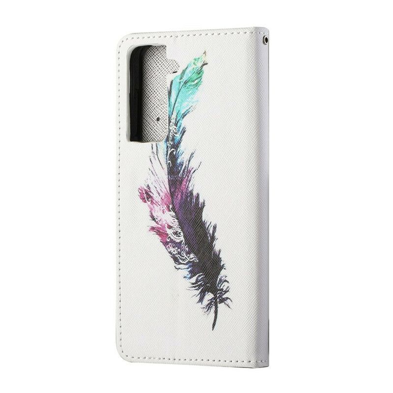 Kožené Puzdro Samsung Galaxy S21 5G Pierka So Šnúrkou