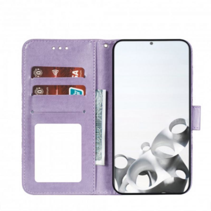 Kožené Puzdro Samsung Galaxy S21 5G Plná Mandala