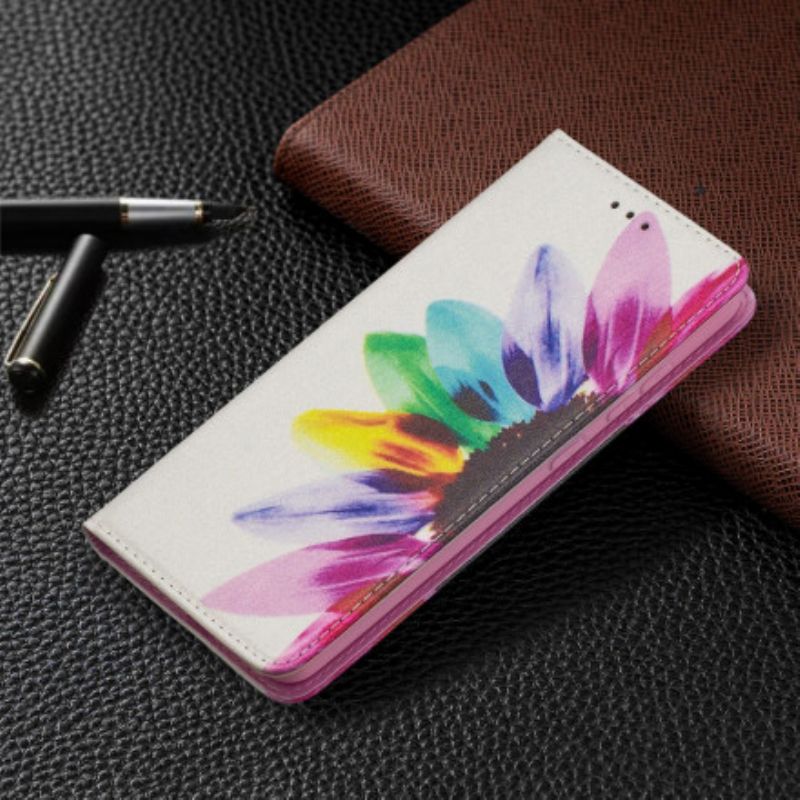 Flipové Puzdro Samsung Galaxy A52 4G / A52 5G / A52s 5G Kožené Puzdro Akvarelový Kvet