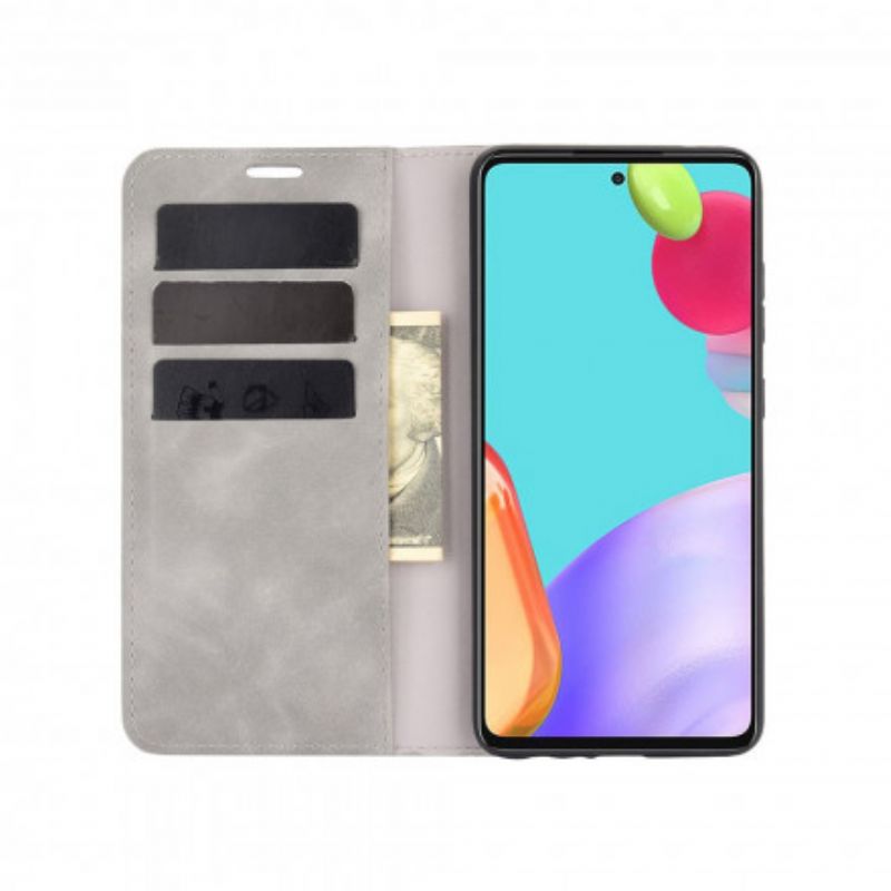 Flipové Puzdro Samsung Galaxy A52 4G / A52 5G / A52s 5G Kožené Puzdro Efekt Mäkkej Kože