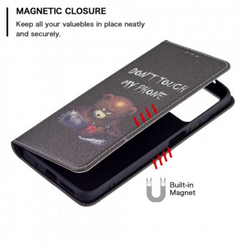 Flipové Puzdro Xiaomi Redmi 10 Kožené Puzdro Nebezpečný Medveď