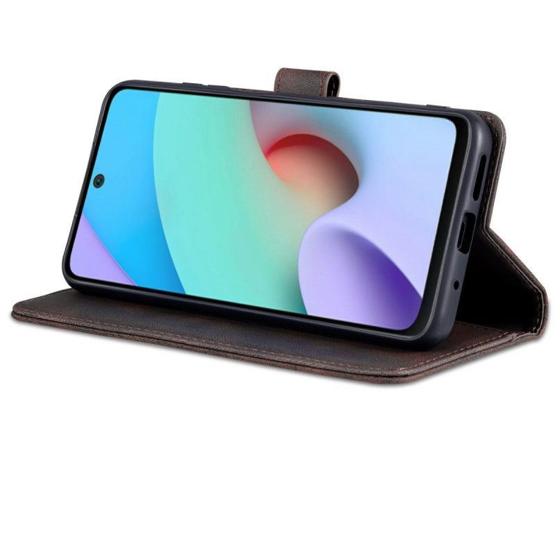 Flipové Puzdro Xiaomi Redmi 10 Kožený Efekt Azns