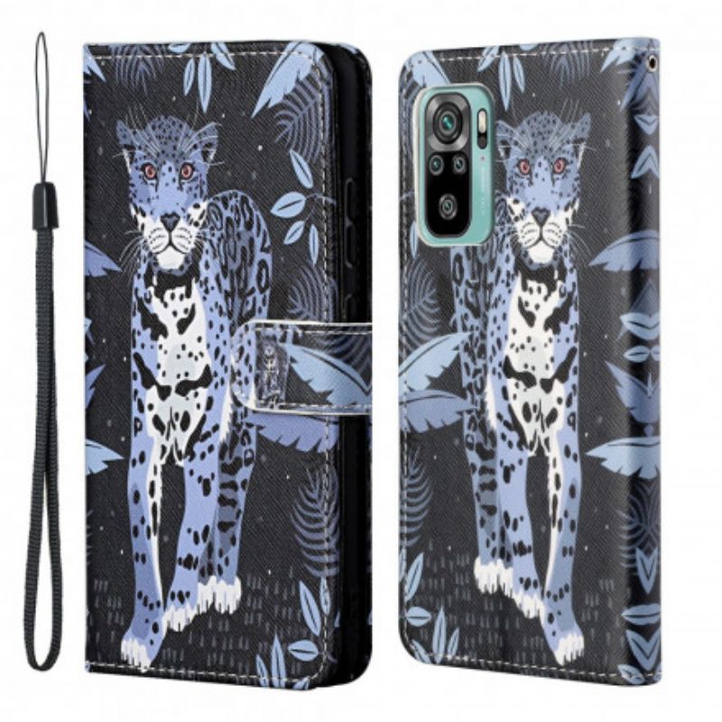 Flipové Puzdro Xiaomi Redmi 10 Strappy Leopard