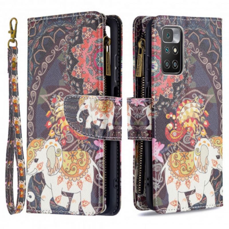 Flipové Puzdro Xiaomi Redmi 10 Vrecko Na Zips Slona