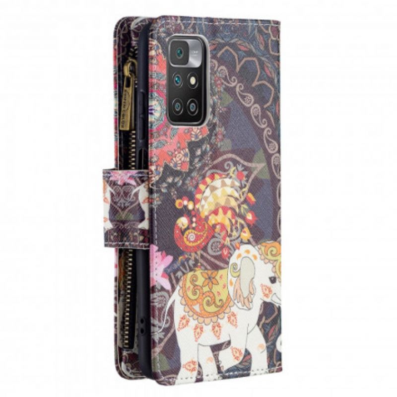 Flipové Puzdro Xiaomi Redmi 10 Vrecko Na Zips Slona