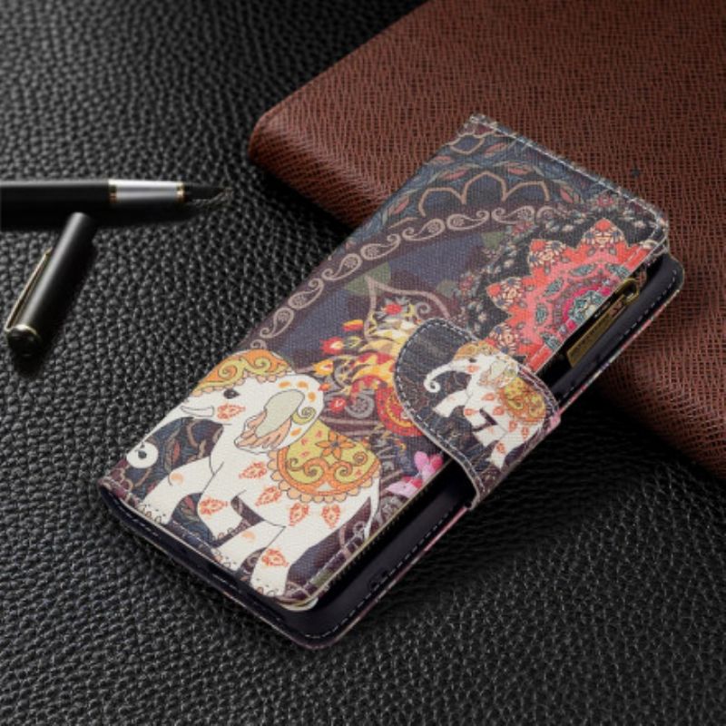 Flipové Puzdro Xiaomi Redmi 10 Vrecko Na Zips Slona