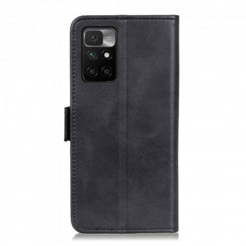 Kožené Puzdro Xiaomi Redmi 10 Flipové Puzdro Dvojitá Klapka